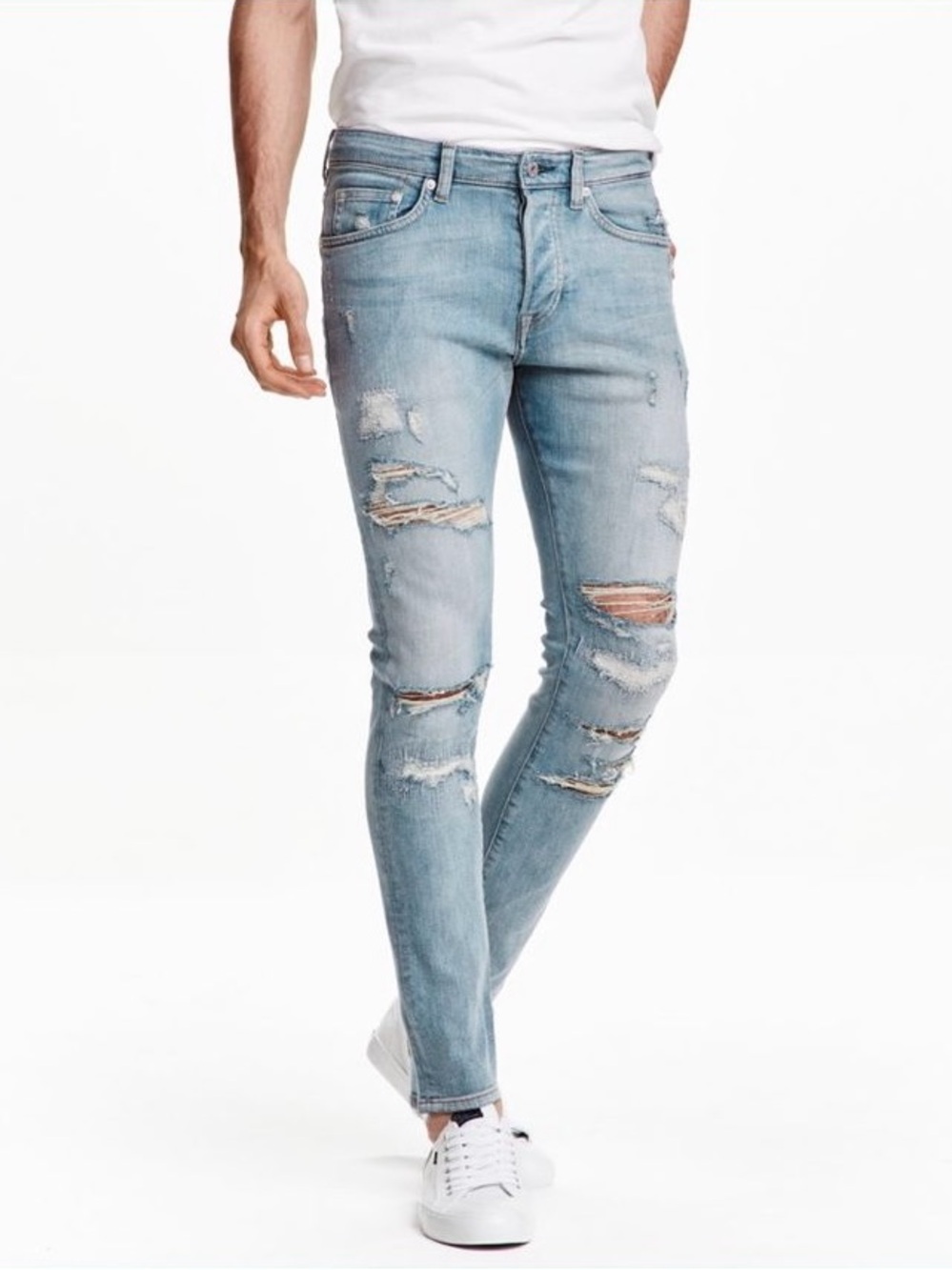 ' H&M ' Skinny Fit Distressed Jeans MEN’S size 29